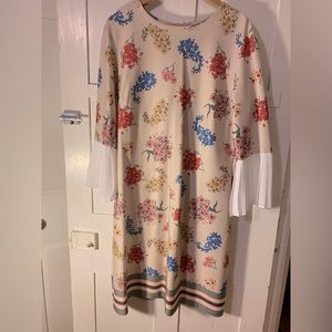 Cream floral dress